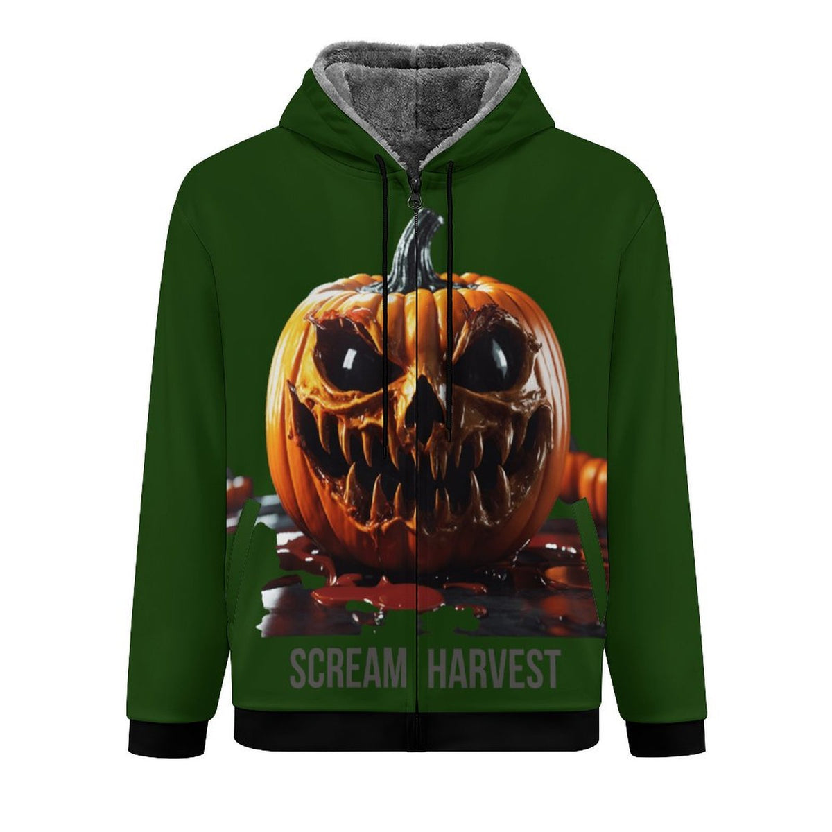 Scream Harvest-Double Layer Fleece Hoodie
