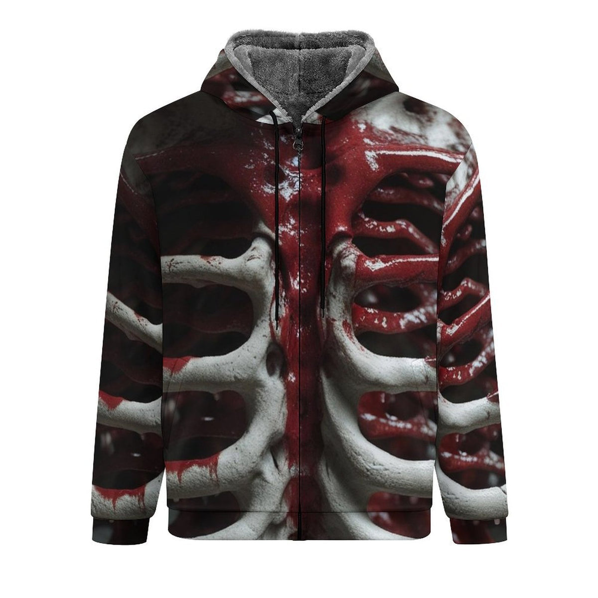 Ribbed- Double Layer Fleece  Hoodie