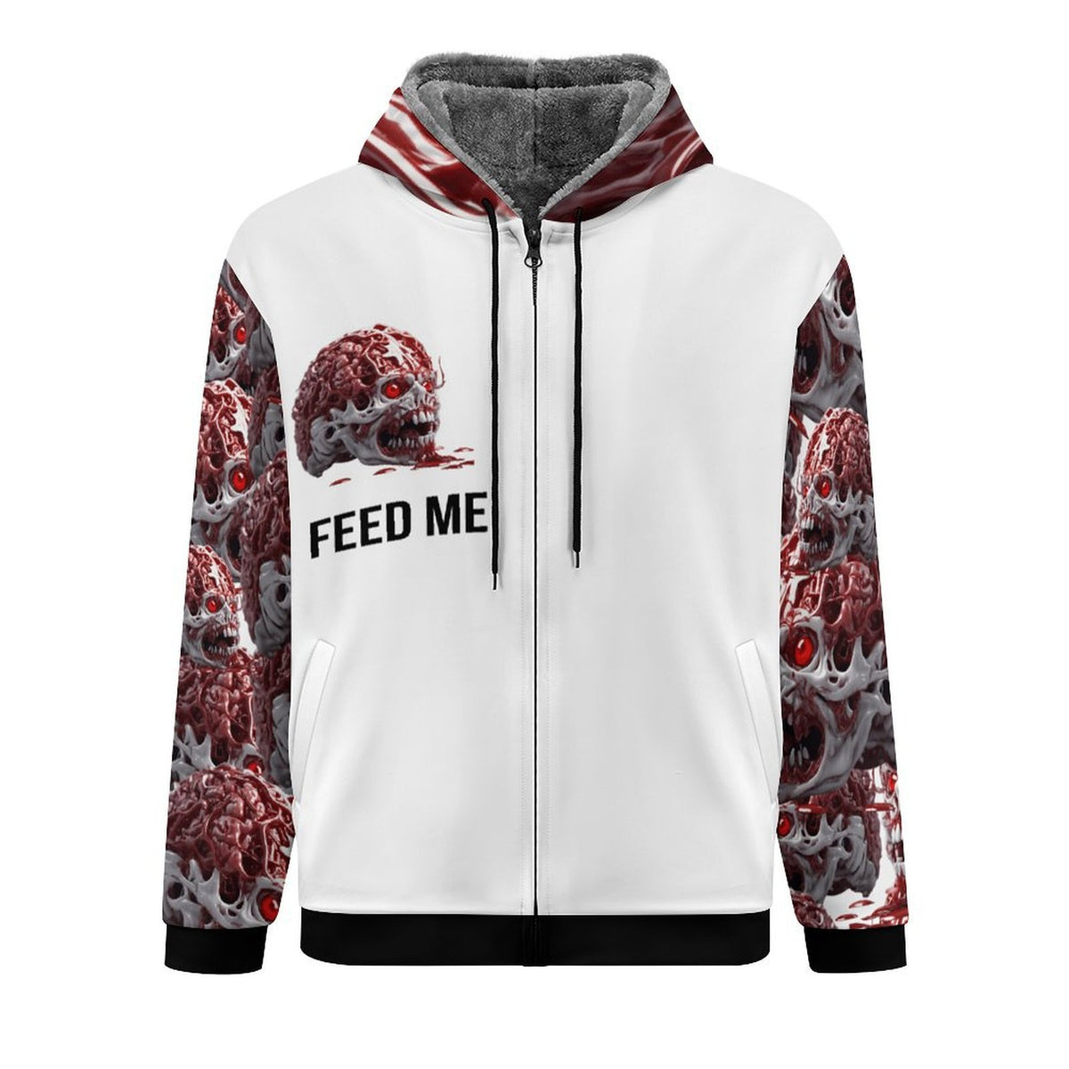 Brain Eater-Double Layer Fleece  Hoodie