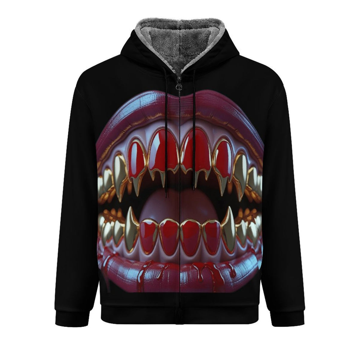 Bite Back-Double Layer Fleece Hoodie