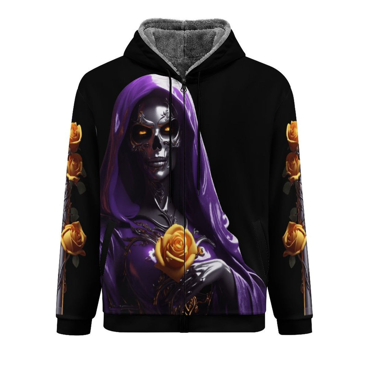 Reapers Rose-Double Layer Fleece Hoodie